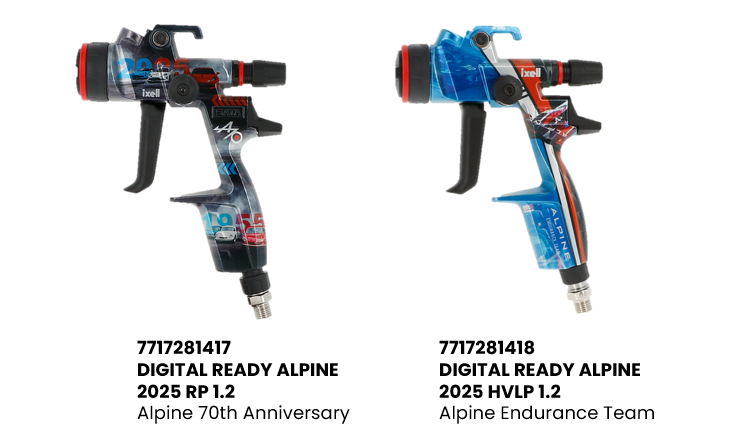 IXELL x ALPINE limited edition spray guns 